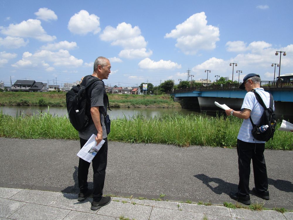 元荒川緑道｜不動橋上流側