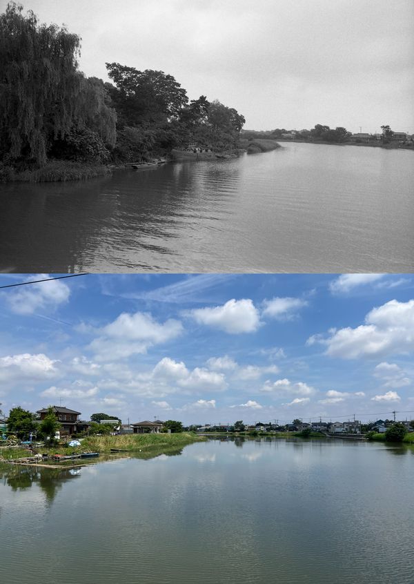 堂面橋と古利根川