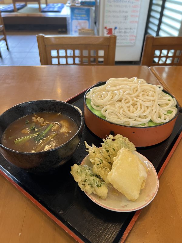 餅天付き付けカレーせいろうどん