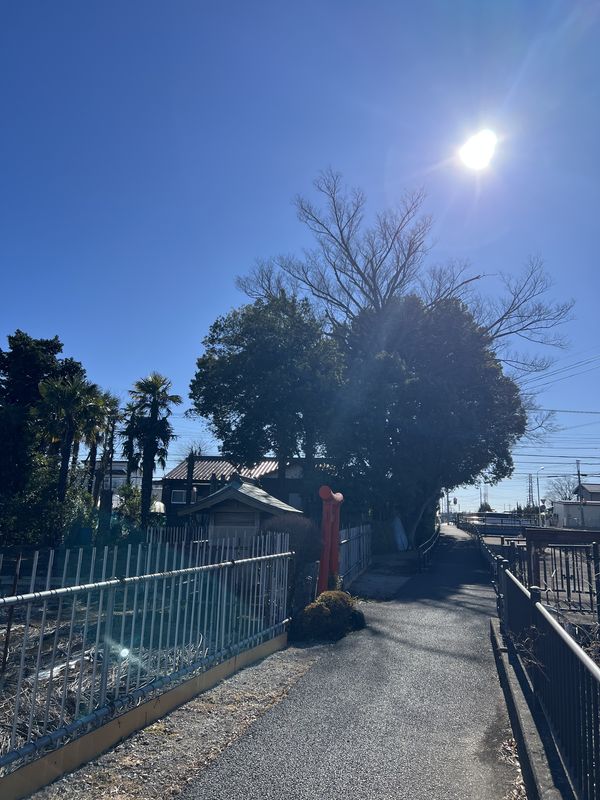 西新井山王神社と末田用水