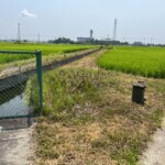 水田と石塔 水田と石塔