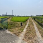 石塔と田園風景 石塔と田園風景